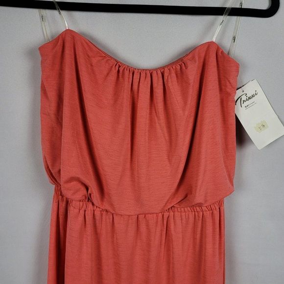 Trixxi strapless sweetheart elastic top blouson stretch elastic waist dress - Picture 2 of 7